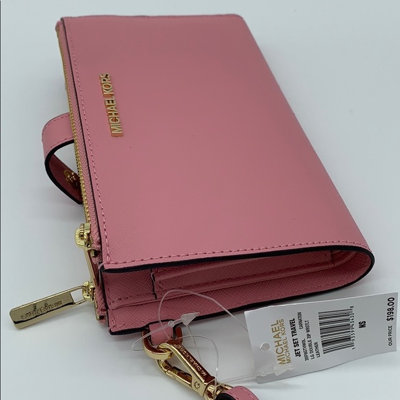 MICHAEL KORS LG DOUBLE ZIP WRISTLET CARNATION - Picture 7 of 8